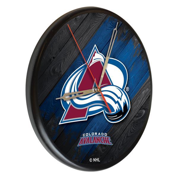 Colorado Avalanche 13" Solid Wood Clock - Black - Officially Licensed - Made in USA 