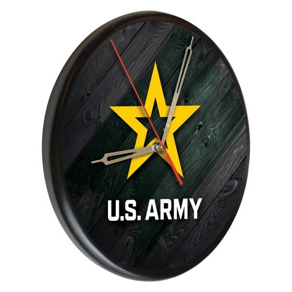 United States Army 13" Solid Wood Clock - Black - Officially Licensed - Made in USA 