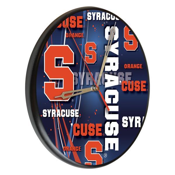 Syracuse University 13" Solid Wood Clock - Black - Officially Licensed - Made in USA 