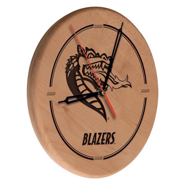 University of Alabama at Birmingham Laser Engraved 13" Wood Clock - Natural - Officially Licensed - Made in USA 