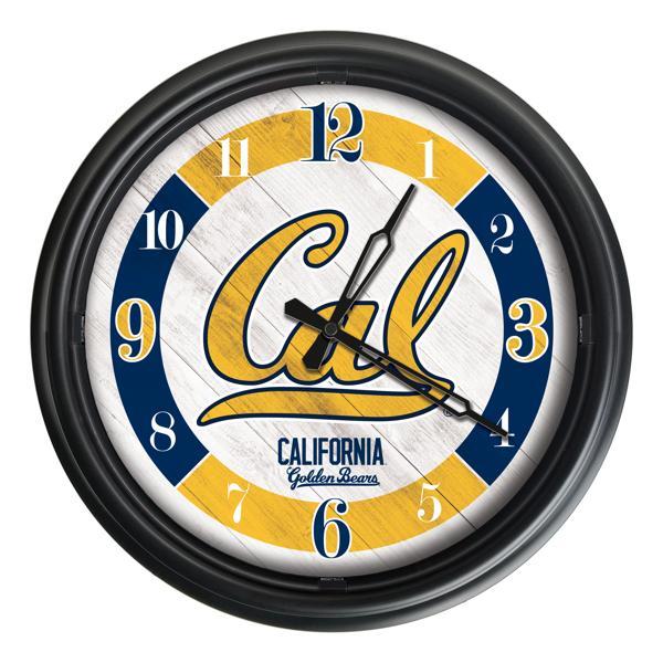 University of California Indoor and Outdoor 14" LED Wall Clock - Black - UV Resistant ABS Plastic 