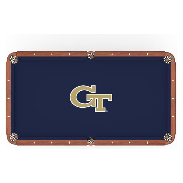 Georgia Tech Hainsworth Pool Table Cloth - Officially Licensed Logo - Worsted Cloth 
