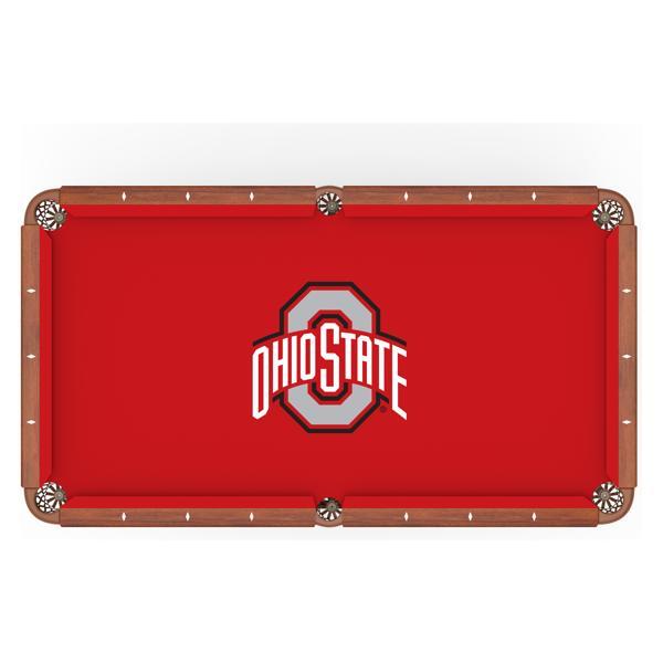 Ohio State University Hainsworth Pool Table Cloth - Officially Licensed Logo - Worsted Cloth 