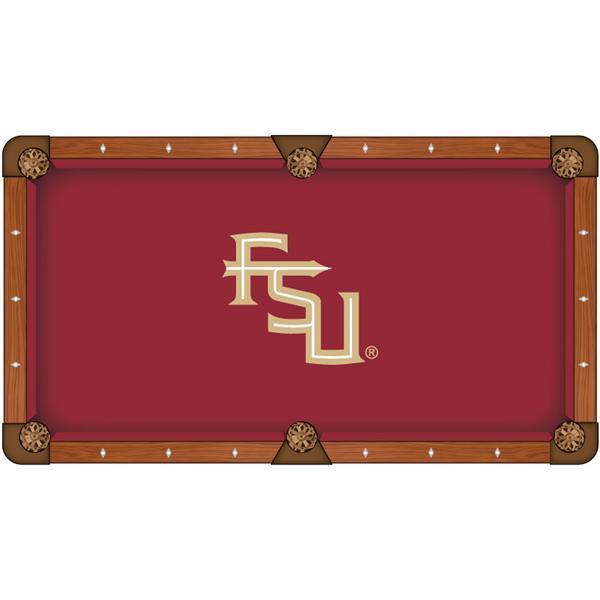 Florida State Script Hainsworth Pool Table Cloth - Officially Licensed Logo 2 - Worsted Cloth 