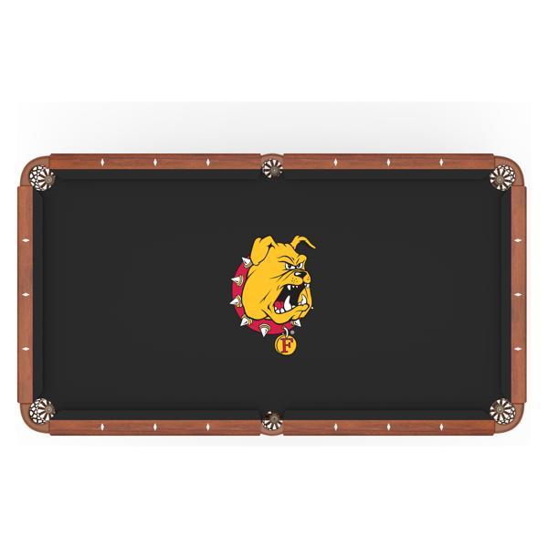 Ferris State University Hainsworth Pool Table Cloth - Officially Licensed Logo - Worsted Cloth 