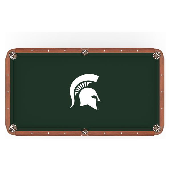 Michigan State University Hainsworth Pool Table Cloth - Officially Licensed Logo - Worsted Cloth 