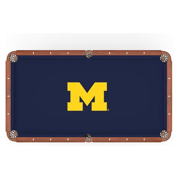 University of Michigan Hainsworth Pool Table Cloth - Officially Licensed Logo - Worsted Cloth 