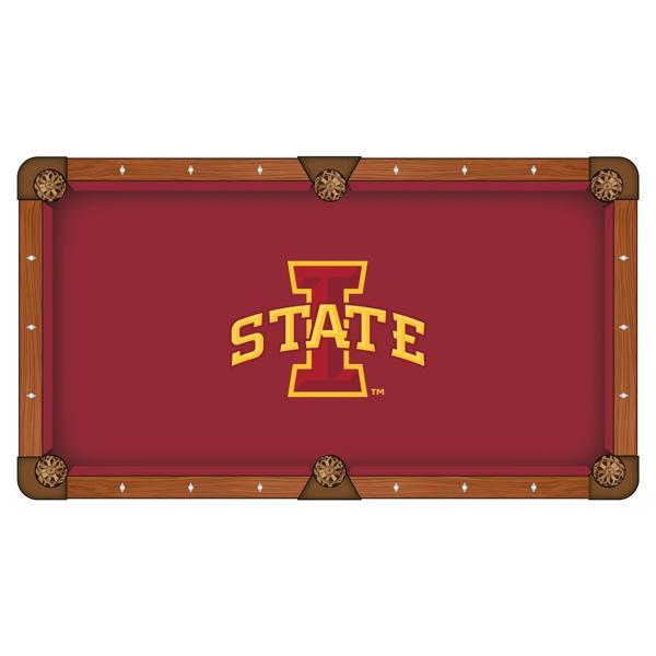 Iowa State University Hainsworth Pool Table Cloth - Officially Licensed Logo - Worsted Cloth 