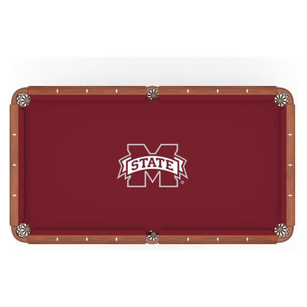 Mississippi State University Hainsworth Pool Table Cloth - Officially Licensed Logo - Worsted Cloth 
