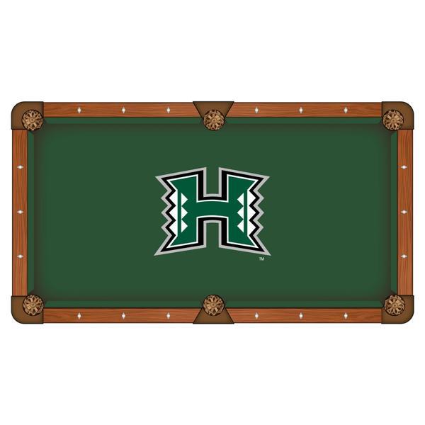 University of Hawaii Hainsworth Pool Table Cloth - Officially Licensed Logo - Worsted Cloth 