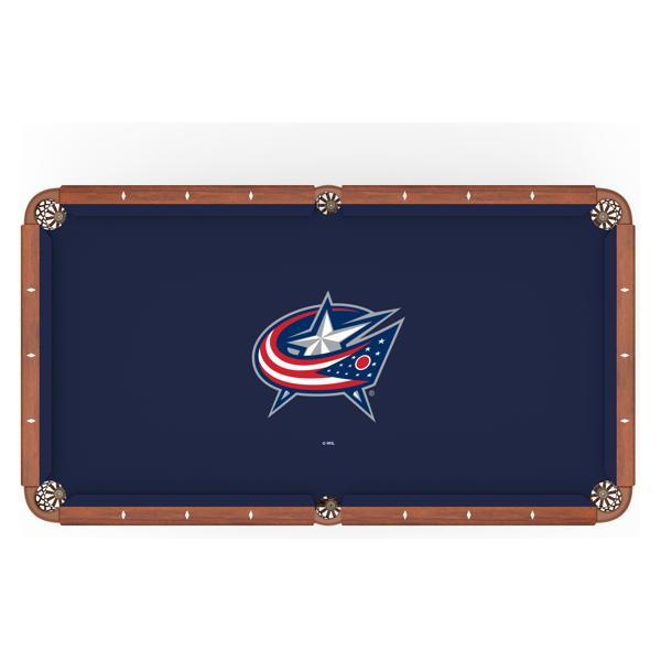 Columbus Blue Jackets Hainsworth Pool Table Cloth - Officially Licensed Logo - Worsted Cloth 