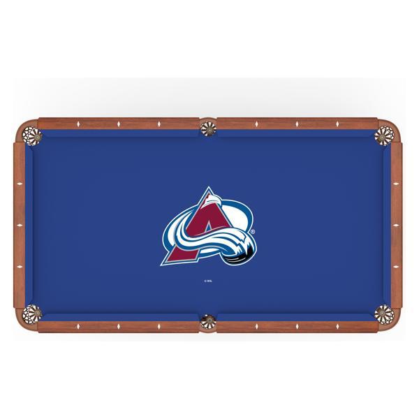 Colorado Avalanche Hainsworth Pool Table Cloth - Officially Licensed Logo - Worsted Cloth 