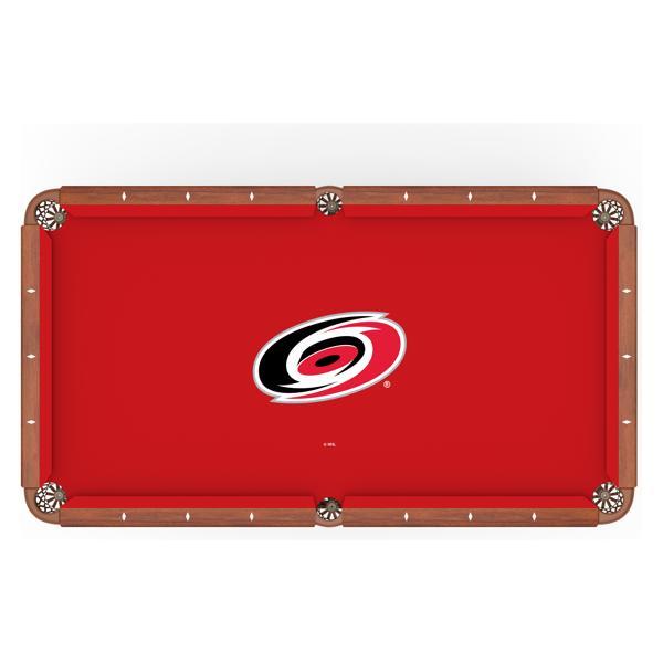 Carolina Hurricanes Hainsworth Pool Table Cloth - Officially Licensed Logo - Worsted Cloth 
