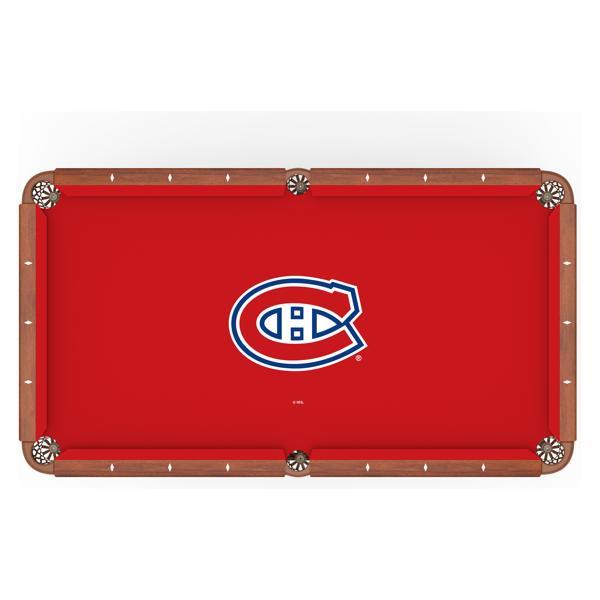 Montreal Canadiens Hainsworth Pool Table Cloth - Officially Licensed Logo - Worsted Cloth 