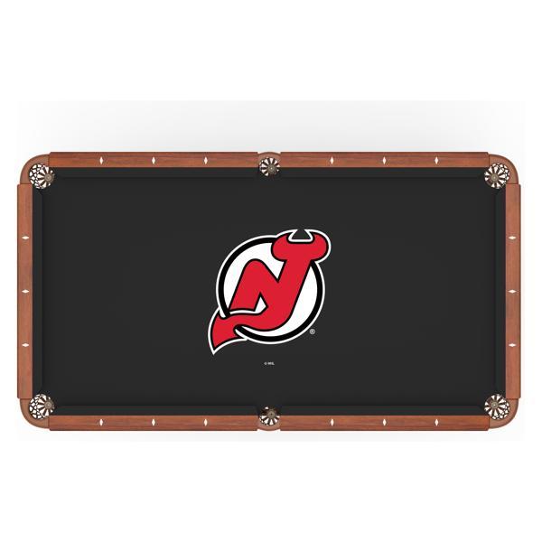 New Jersey Devils Hainsworth Pool Table Cloth - Officially Licensed Logo - Worsted Cloth 