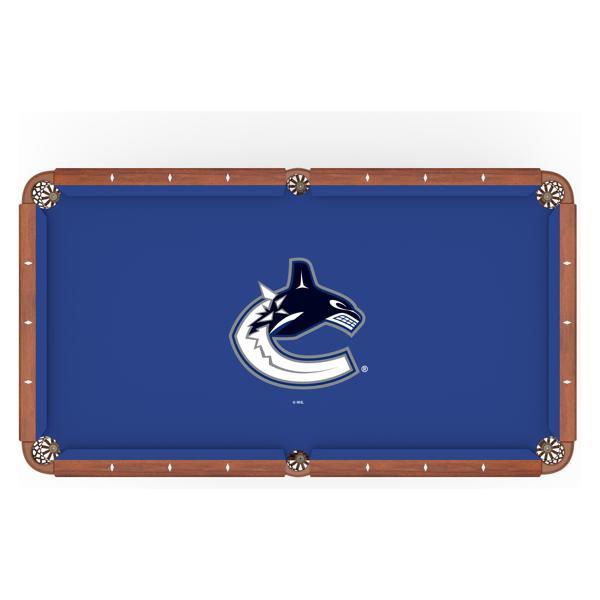 Vancouver Canucks Hainsworth Pool Table Cloth - Officially Licensed Logo - Worsted Cloth 