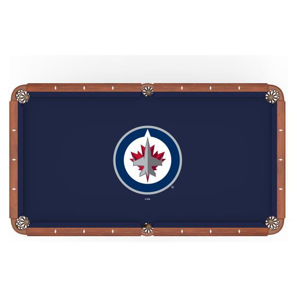 Winnipeg Jets Hainsworth Pool Table Cloth - Officially Licensed Logo - Worsted Cloth 