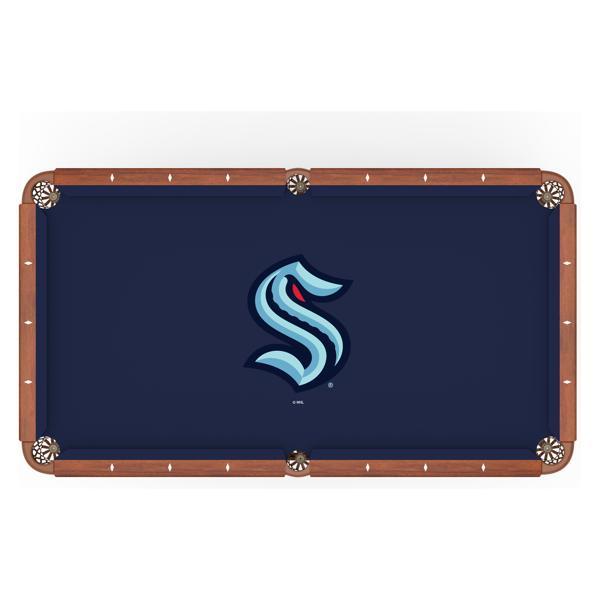 Seattle Kraken Hainsworth Pool Table Cloth - Officially Licensed Logo - Worsted Cloth 