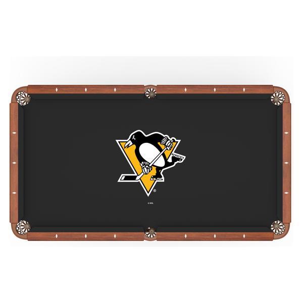 Pittsburgh Penguins Hainsworth Pool Table Cloth - Officially Licensed Logo - Worsted Cloth 