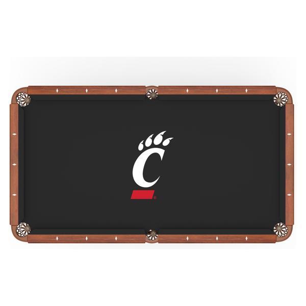 University of Cincinnati Hainsworth Pool Table Cloth - Officially Licensed Logo - Worsted Cloth 