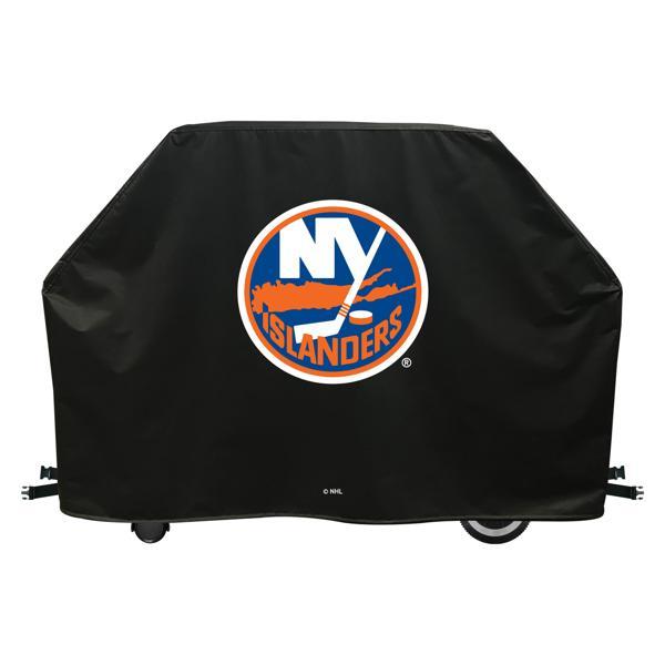 New York Islanders Grill Cover - Black Marine Grade Vinyl - Officially Licensed - UV Resistant - Made in USA 