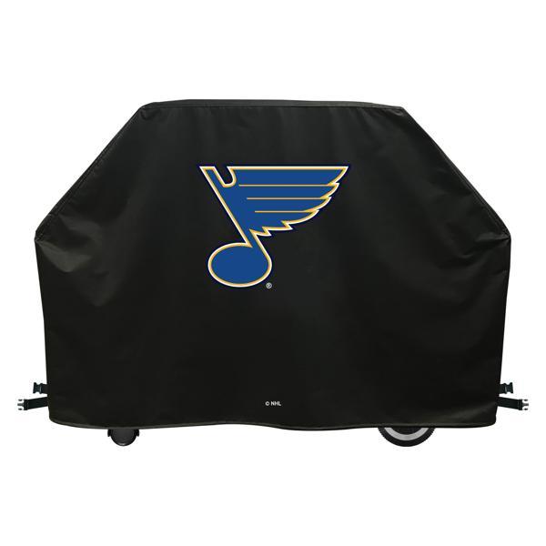 St Louis Blues Grill Cover - Black Marine Grade Vinyl - Officially Licensed - UV Resistant - Made in USA 