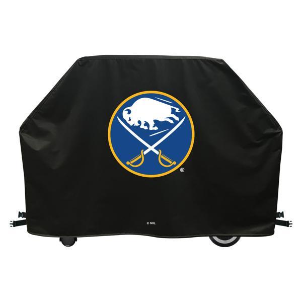 Buffalo Sabres Grill Cover - Black Marine Grade Vinyl - Officially Licensed - UV Resistant - Made in USA 