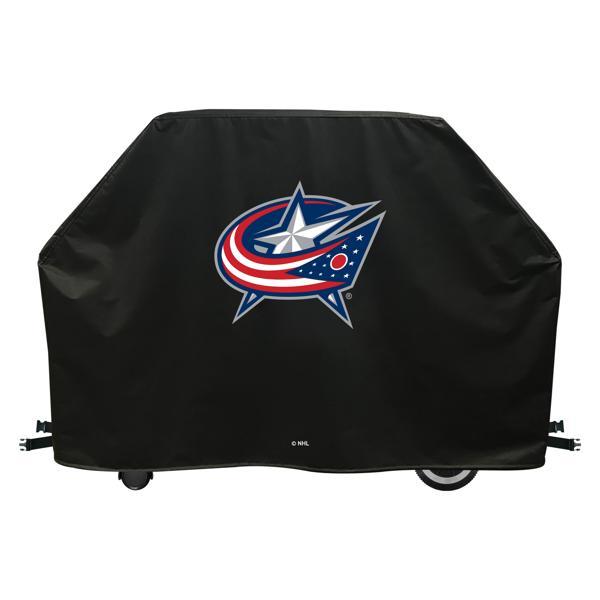 Columbus Blue Jackets Grill Cover - Black Marine Grade Vinyl - Officially Licensed - UV Resistant - Made in USA 