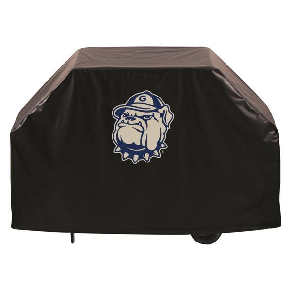 Georgetown University Grill Cover - Black Marine Grade Vinyl - Officially Licensed - UV Resistant - Made in USA 