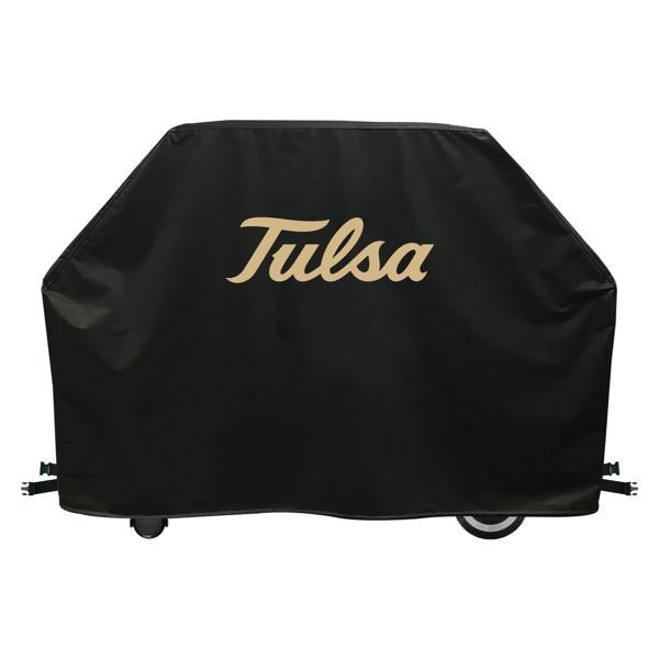 University of Tulsa Grill Cover - Black Marine Grade Vinyl - Officially Licensed - UV Resistant - Made in USA 