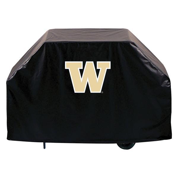 University of Washington Grill Cover - Black Marine Grade Vinyl - Officially Licensed - UV Resistant - Made in USA 