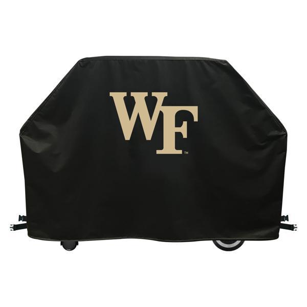Wake Forest University Grill Cover - Black Marine Grade Vinyl - Officially Licensed - UV Resistant - Made in USA 