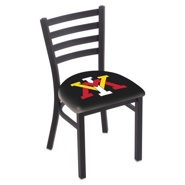 Virginia Military Institute Chair - Black Wrinkle Finish - 18" Seat Height - Commercial Grade Vinyl 