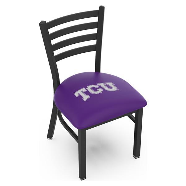 Texas Christian University Chair - Black Wrinkle Finish - 18" Seat Height - Commercial Grade Vinyl 