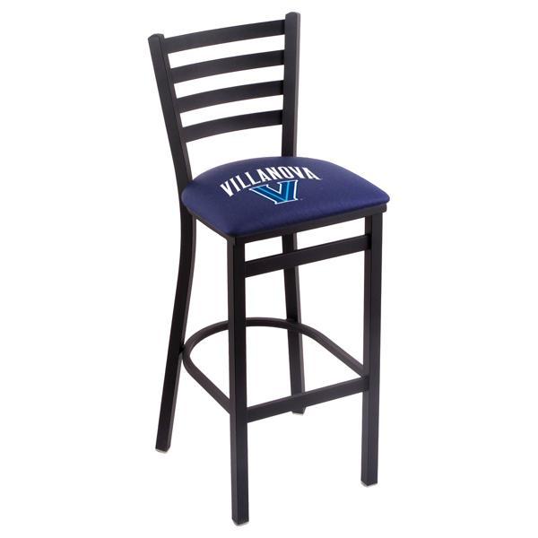 Villanova University 25" Stationary Counter Stool - Black Wrinkle Finish - Commercial Grade Vinyl Cushion 