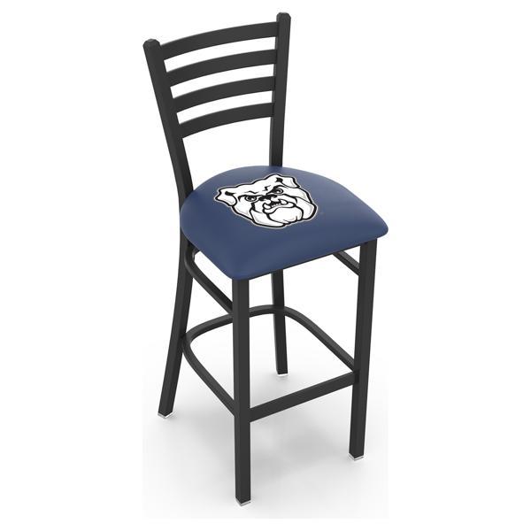 Butler 25" Stationary Counter Stool - Black Wrinkle Finish - Commercial Grade Vinyl Cushion 