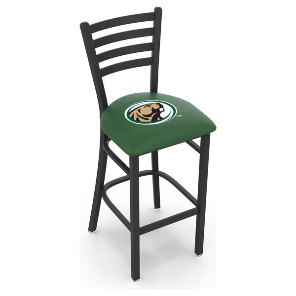 Bemidji State University 25" Stationary Counter Stool - Black Wrinkle Finish - Commercial Grade Vinyl Cushion 