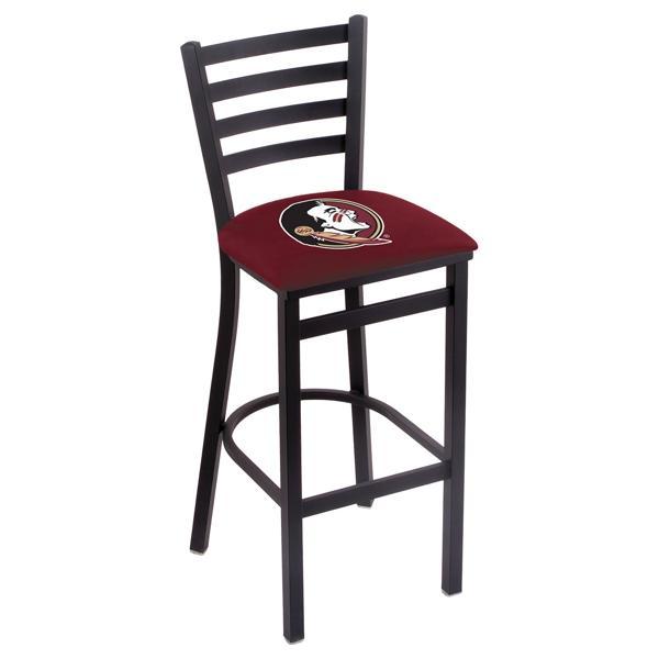 Florida State 25" Stationary Counter Stool - Black Wrinkle Finish - Commercial Grade Vinyl Cushion - Logo 3 