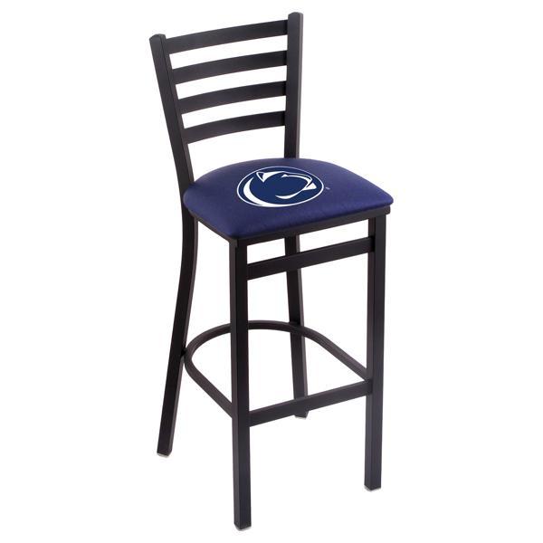 Pennsylvania State University 30" Stationary Bar Stool - Black Wrinkle Finish - Commercial Grade Vinyl Cushion 