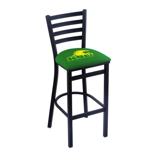 Kentucky State University 30" Stationary Bar Stool - Black Wrinkle Finish - Commercial Grade Vinyl Cushion 