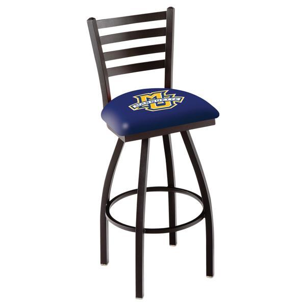 Marquette University Swivel Counter Stool - 25" Seat Height - Black Wrinkle Finish 