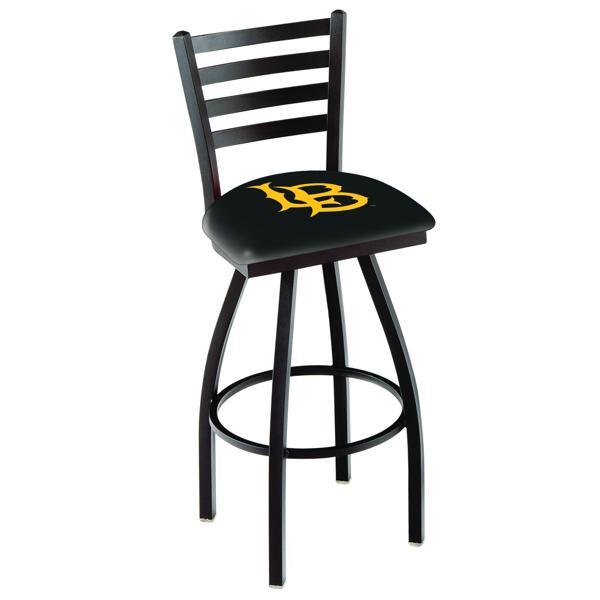 Long Beach State University Swivel Counter Stool - 25" Seat Height - Black Wrinkle Finish 