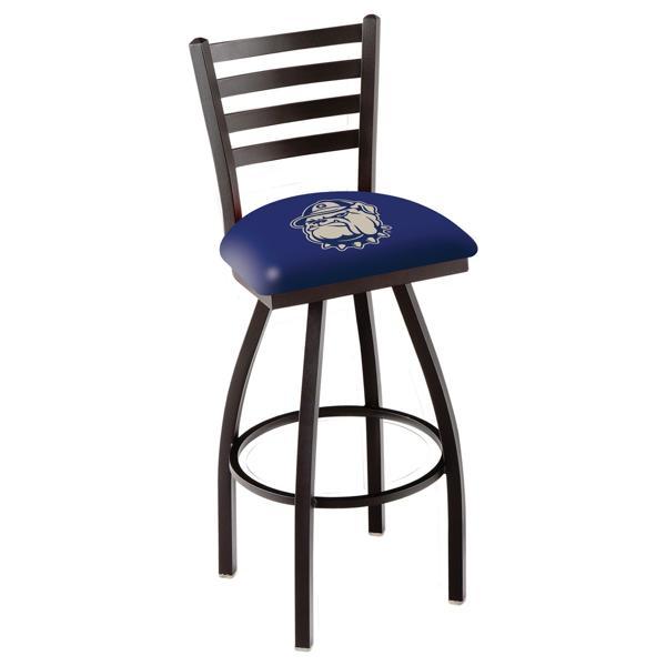 Georgetown University Swivel Counter Stool - 25" Seat Height - Black Wrinkle Finish 