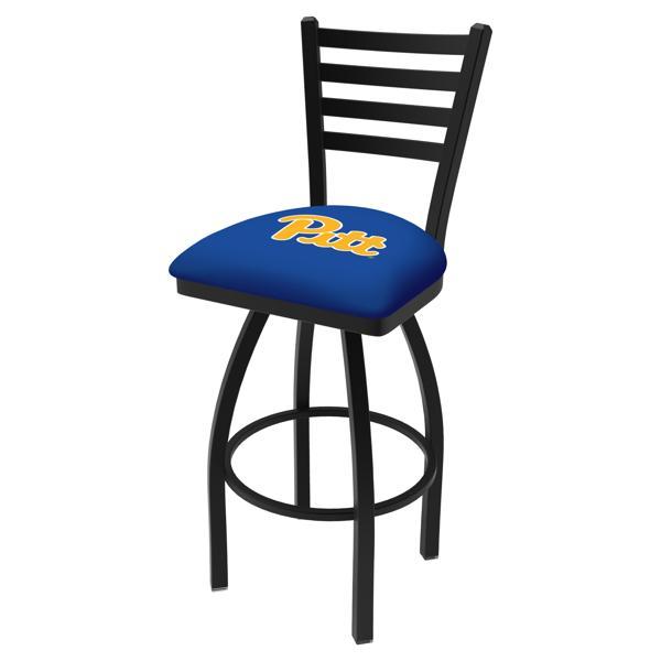 University of Pittsburgh Swivel Counter Stool - 25" Seat Height - Black Wrinkle Finish 