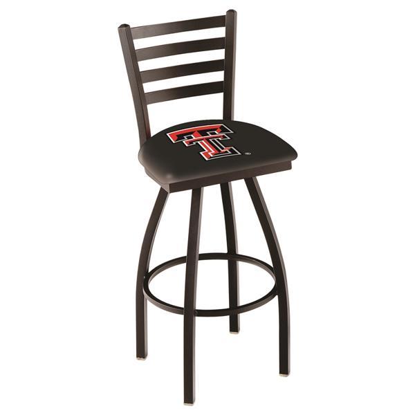 Texas Tech University Swivel Counter Stool - 25" Seat Height - Black Wrinkle Finish 