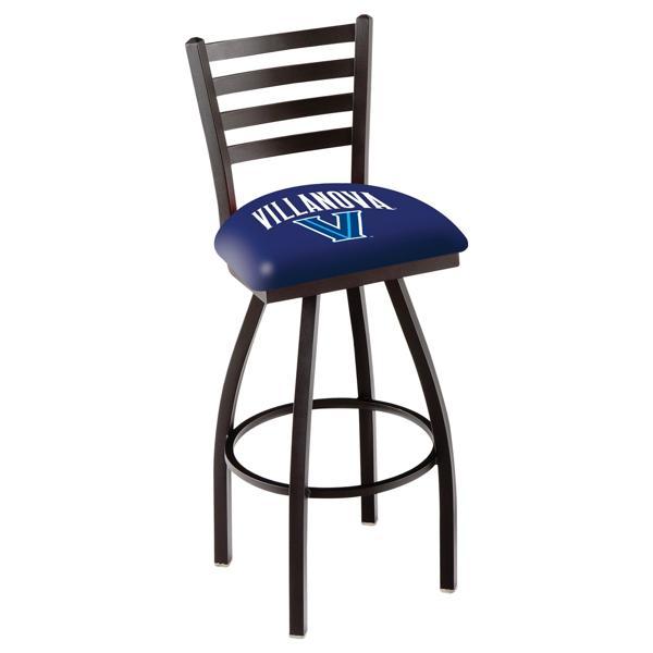 Villanova University Swivel Bar Stool - Black Wrinkle Finish - Commercial Grade Vinyl 