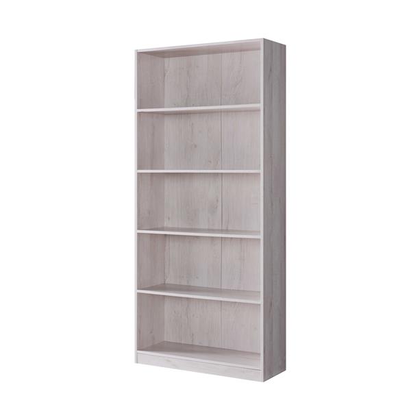 White Oak Bookcase with Five Shelves