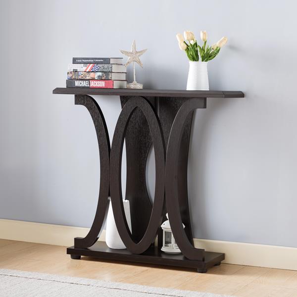 Red Cocoa Console with Curved Legs - Thumbnail 2