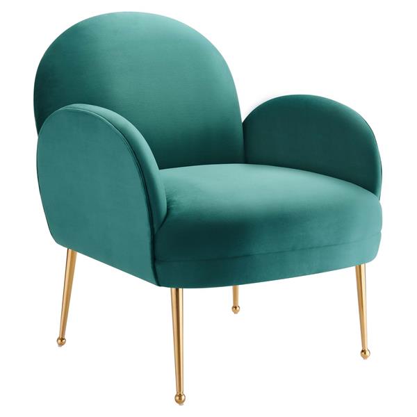 Transcend Performance Velvet Armchair - Teal 