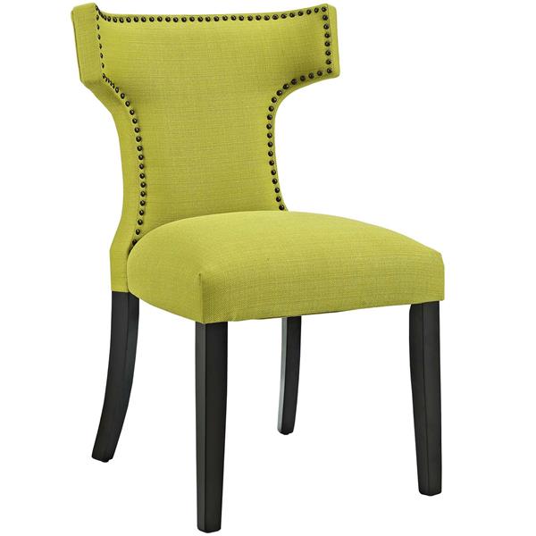 Curve Fabric Dining Chair - Wheatgrass 